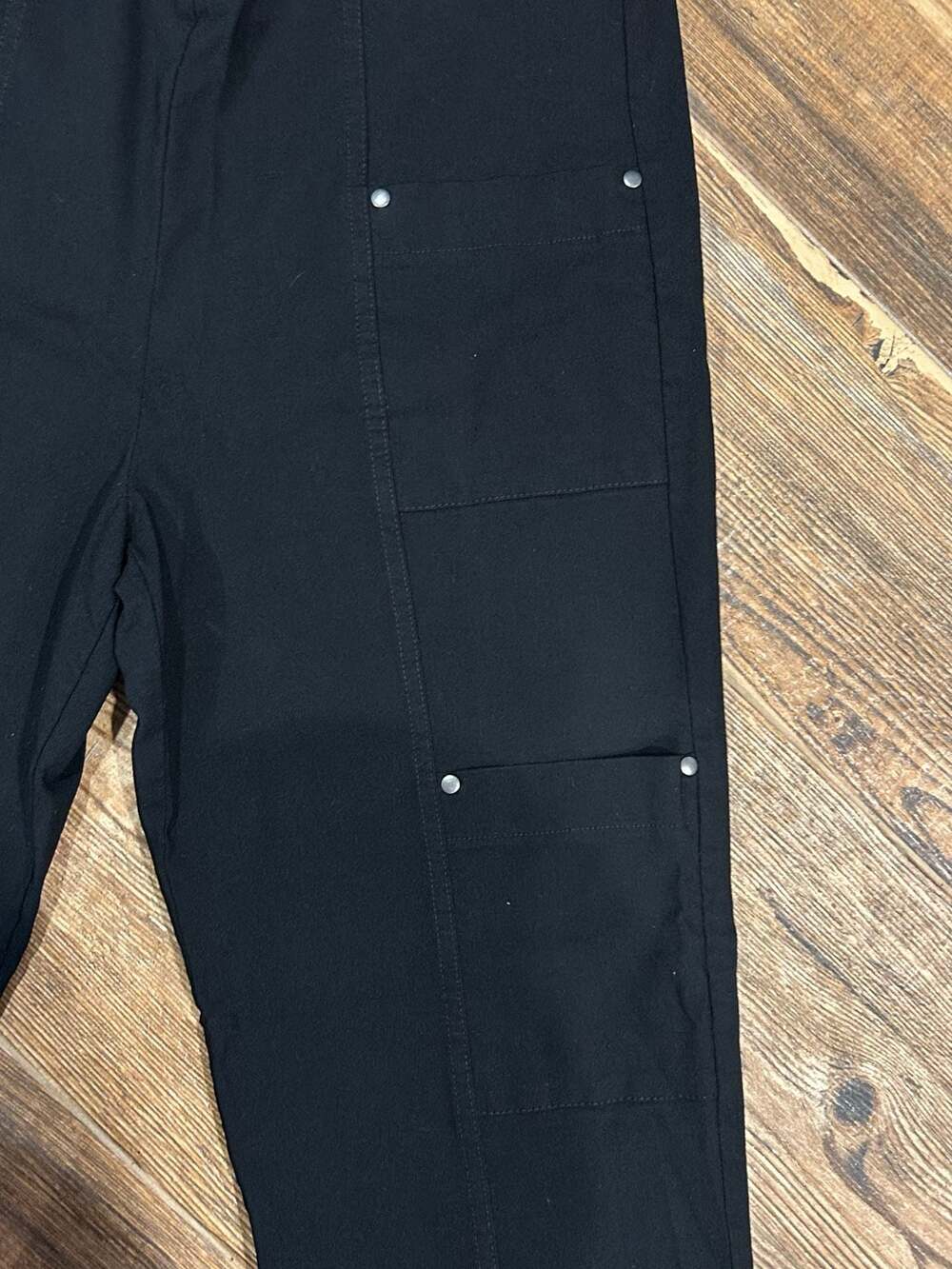 Elliott Lauren Angled Crop Cargo Pants in Black - Picture 5 of 9